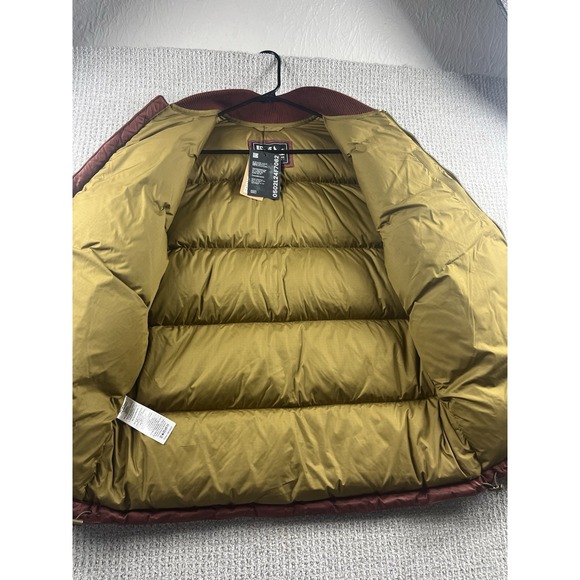 Eddie Bauer Original Down Bomber Jacket 650 FP Puffer Deep Mahogany Medium NWT - Picture 5 of 11